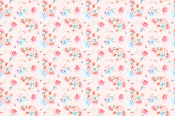 Watercolor Flower Seamless Pattern - 15