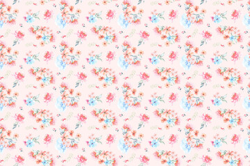 Watercolor Flower Seamless Pattern - 15