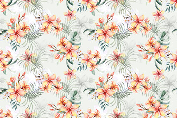 Watercolor Flower Seamless Pattern - 17