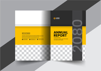 Corporate company profile brochure annual report booklet proposal cover page layout concept design