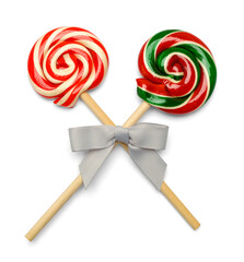 Two Candy Cane Lollipops