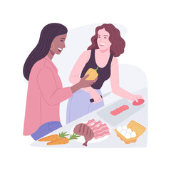 Paleo diet isolated cartoon vector illustrations.