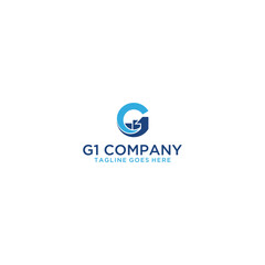 G1 Initial Logo Sign Design