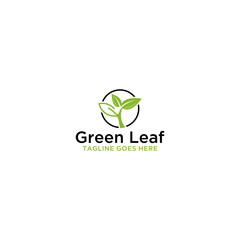 G Initial in Leaf Logo Sign Design