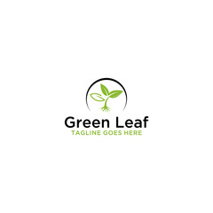 G Initial in Leaf Logo Sign Design