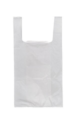 Blank translucent disposable retail plastic bag