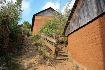 San Jose del Pacifico, Oaxaca, Mexico. February 15, 2009. View of houses in San Jose del Pacifico,...