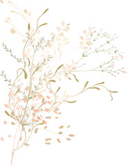 modern wildflower floral composition lose foliage countryside meadow flower bouquet decoration