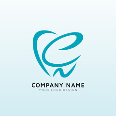 classy logo for modern family dental practice letter C