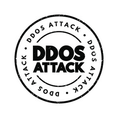 Ddos Attack text stamp, concept background
