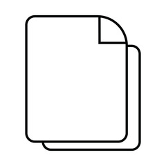 Document icon outline and linear vector