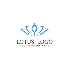 Obraz premium A beautiful and naturally beautiful lotus spa flower, with a luxurious and elegant lotus flower vector illustration editing, suitable for beauty and cosmetic salons.