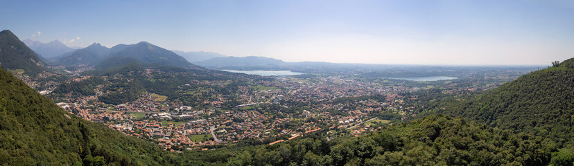 Aerial View - Panoramic landscape of Como