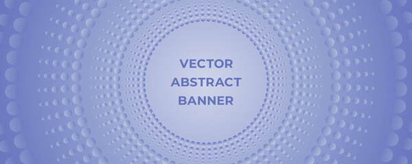 Abstract matallic vector long banner halftone template with space for text. Facebook cover, header