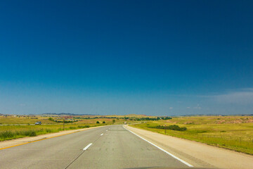 Northeast Wyoming seen from Interstate 90 during a summer day