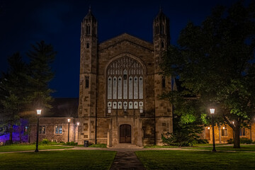 Doors and stained glass - law school quadrangle - Ann Arbor - Michigan - USA