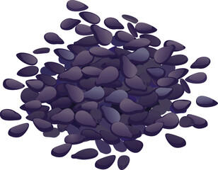 Sesame seeds is a vector illustration in a flat design isolated on a white background.