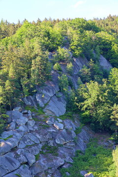 View of a nature reserve Pulcinske Skaly in Beskydy mountains, Czech Republic
