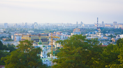 Fototapeta na wymiar Kyiv cityscape panorama, Ukraine