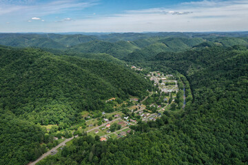Small Town in the Valley of Green Mountains