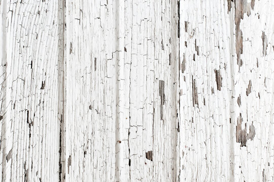 Painted White Wooden Rustic Plank Background