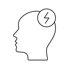 Stress headache illness icon