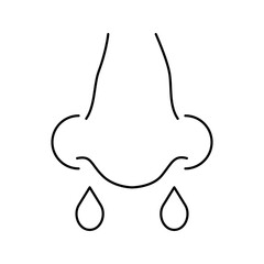 Cold fever illness icon