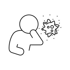 cold illness cough icon