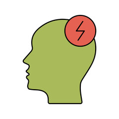 Stress headache illness icon