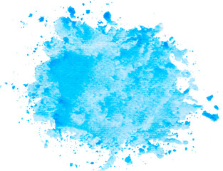 Fototapeta na wymiar Blue color vector hand drawn watercolor liquid stain. Abstract aqua smudges scribble drop element illustration wallpaper