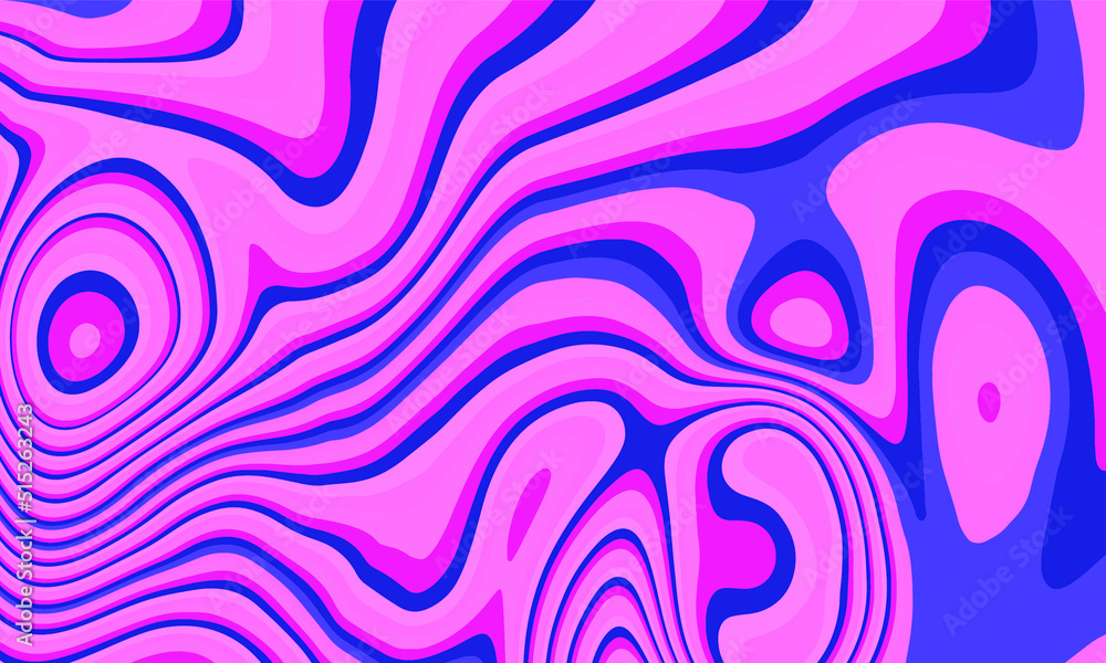Poster trippy glitch background in style of psychedelic 60s and 70s parties with bright acidic rainbow colo