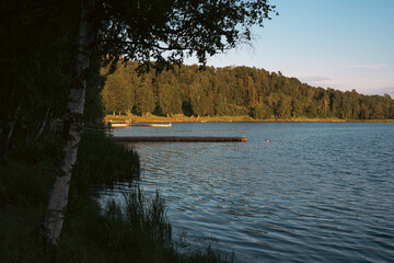 Obraz premium Summer by Bogstadvannet Lake, Oslo, Norway.