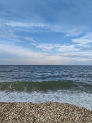 beach, sea, ocean, water, sky, sand, coast, wave, waves, nature, summer, landscape, cloud, horizon, clouds, seascape, shore, tropical, surf, vacation, travel, coastline, blue, sun, day