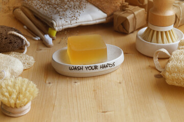 Wash your hands, soap and hygiene products