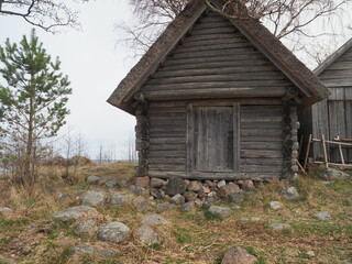 a traditional log hut, Lahemaa National Park, Estonia