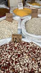 Caruaru / Pernambuco / Brazil. 06, 07, 2022. Several types of beans are seen offered for sale at...