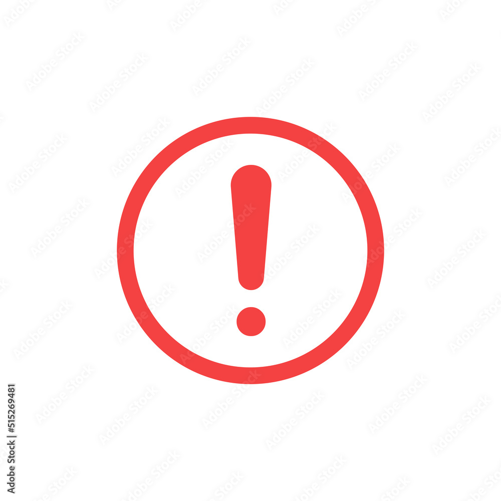 Poster exclamation mark icon. caution sign. high quality in colour vector illustration..
