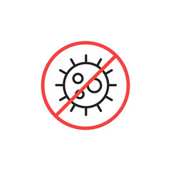 Stop coronavirus icon. Sign caution coronavirus. High quality in colour vector illustration.  .