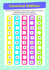 Rhythmic counting and addition activities for kids.