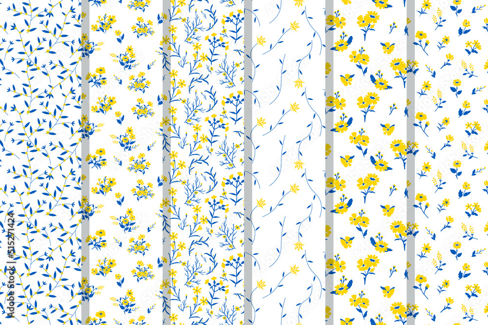 Poster Seamless patterns set