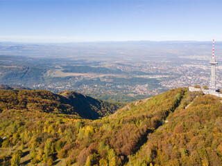 Aerial view of Vitosha Mountain at Kopititoto area, Bulgaria