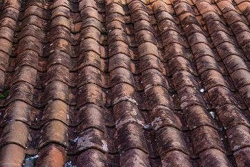 Red house roof tile (texture)