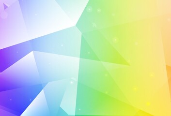 Light Multicolor vector background with polygonal style.