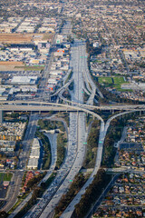 I-405 and I-105 Freeway Aerial Photography, Los Angeles, California