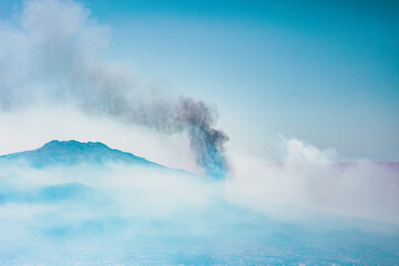 The smoke from the Volcano Cumbre Vieja on La Palma Island (26.09.2021)