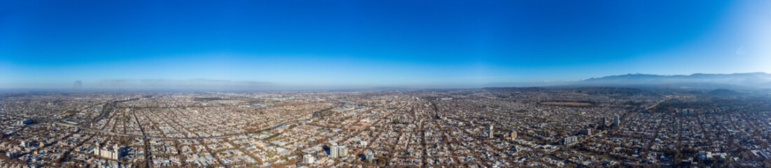 Aerial view of the city of Mendoza. Panoramic