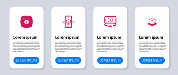Set 3d modeling, and . Business infographic template. Vector