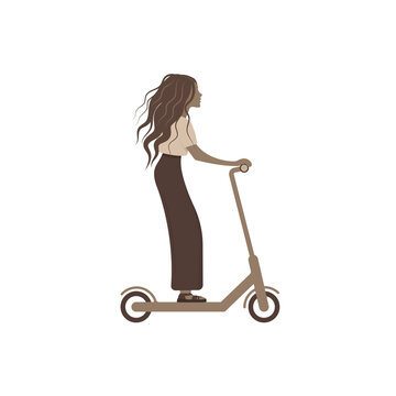 girl with a scooter