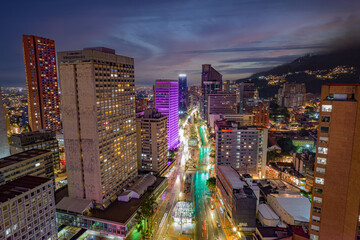 Paisaje urbano de a ciudad de Bogotà, capital de Colombia, pais ubicado en latinoamerica