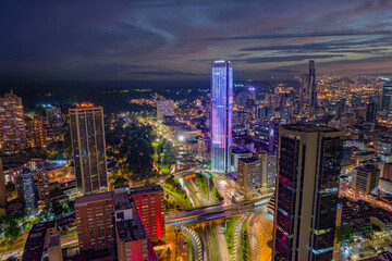 Naklejka premium Paisaje urbano de a ciudad de Bogotà, capital de Colombia, pais ubicado en latinoamerica